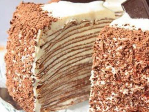 Блинный торт со сливочно-творожным кремом