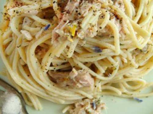 Спагетти с рыбой