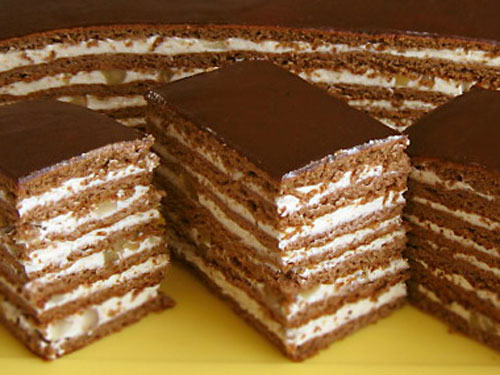 Торт медово шоколадно ореховый
